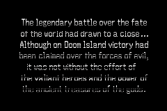 Lufia tries to do a fade effect. Emphasis on "tries".